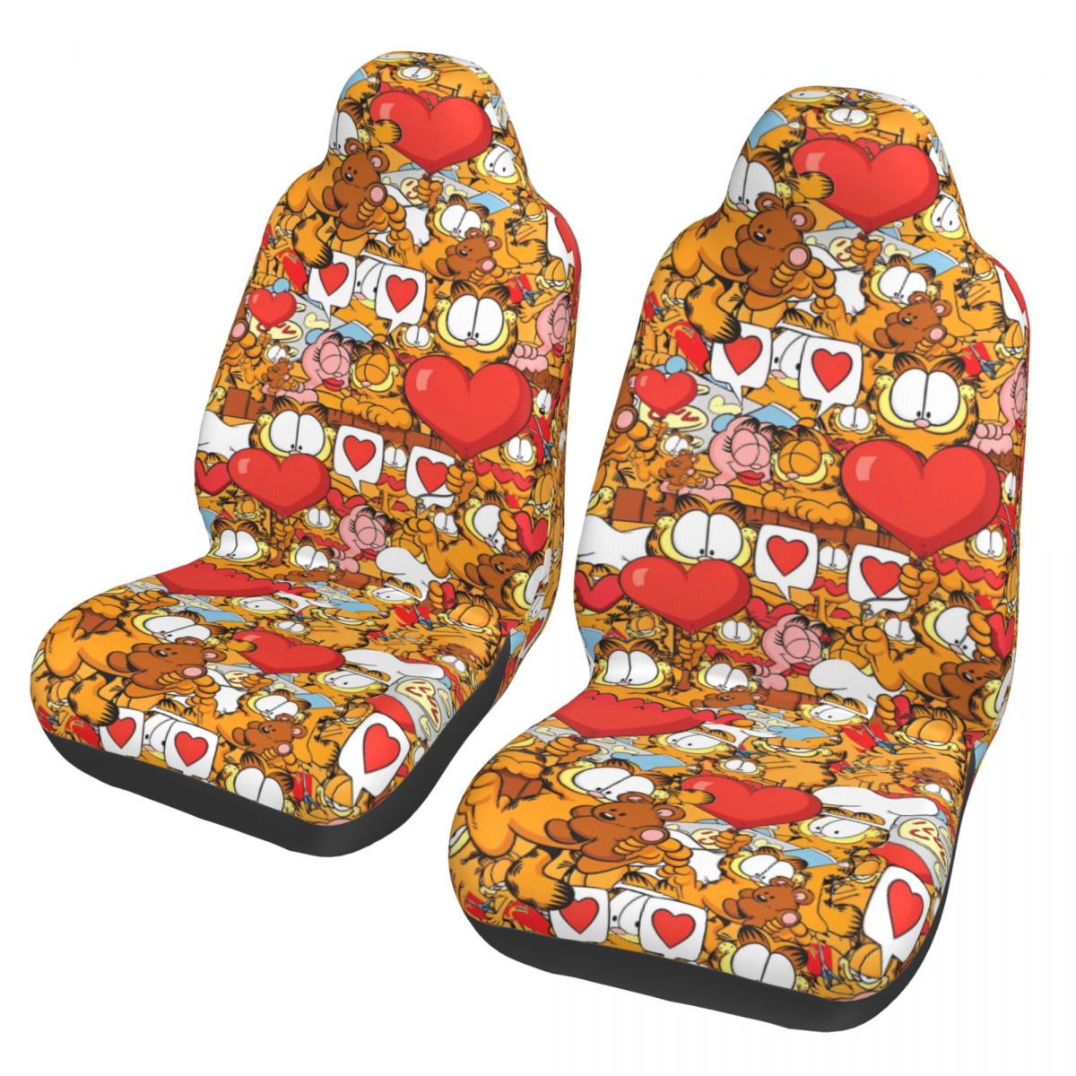 Cosplay Prop Patterns - ผ้าคลุมเบาะรถยนต์ลายการ์ตูนแมวการ์ฟิลด์ กันน้ำ อุปกรณ์ตกแต่งรถยนต์ AUTOYOUTH