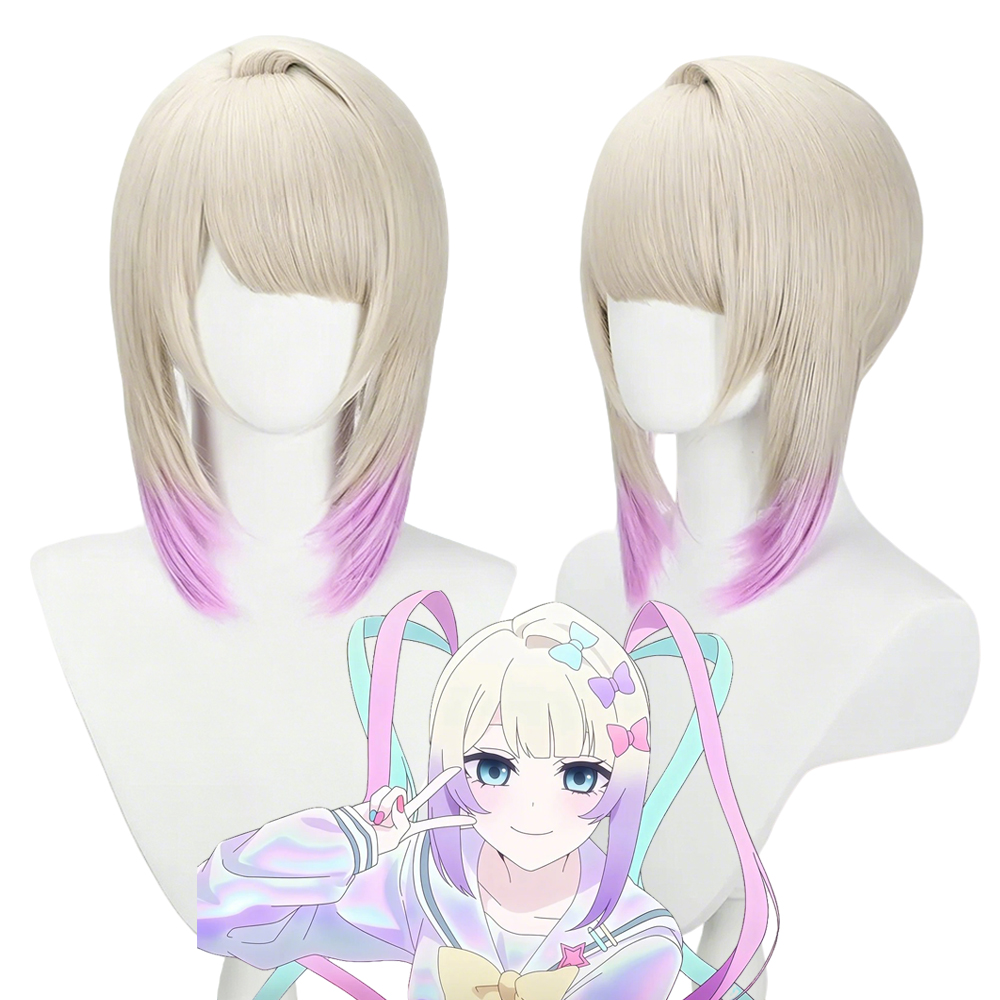 Cosplay Floating Prop - เกม NEEDY GIRL OVERDOSE Rain คอสเพลย์วิกผมผู้หญิงผมสั้นทนความร้อนวิกผมสังเคราะห์แบบเต็มวิกผมอุปกรณ์ประกอบฉากฮาโลวีน