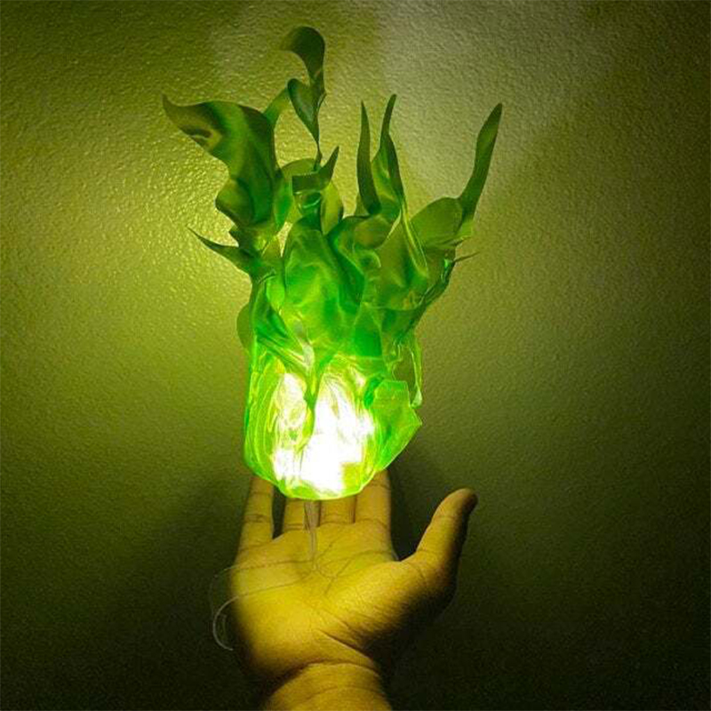Cosplay Fireball Prop - ลูกบอลไฟลอยน้ำสำหรับฮาโลวีน พร้อมเอฟเฟกต์ไฟเสมือนจริง ใช้ซ้ำได้ เหมาะสำหรับงานคอสเพลย์ ปาร์ตี้ ตกแต่งสร้างบรรยากาศสร้างสรรค์