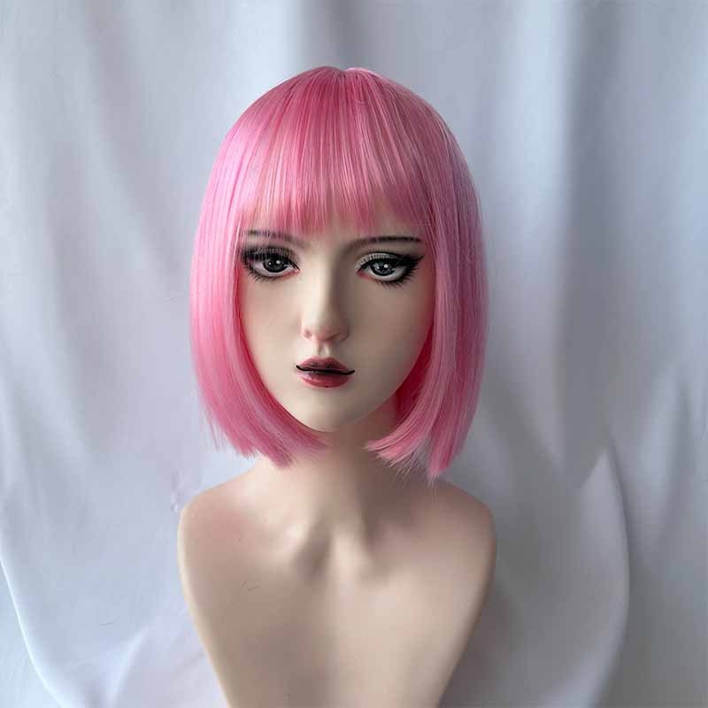 วิกผมตรงสำหรับผู้หญิง มีหน้าม้ - Wig Fiber Net บทวิจารณ์และราคา