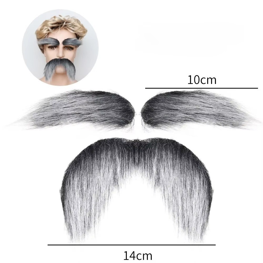 ชุดหนวดปลอมติดกาวแบบตลก ขนหนาเ - Cosplay Prop Kit บทวิจารณ์และราคา