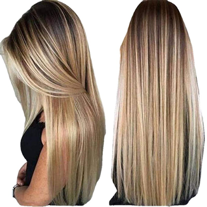 วิกผมยาวตรงแบบแสกกลางสำหรับผู้ - Wig Fiber Net บทวิจารณ์และราคา