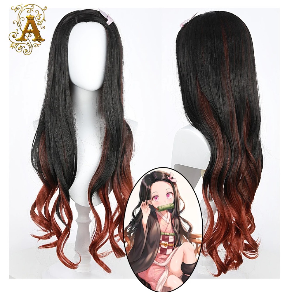 วิกผมคอสเพลย์เนซึโกะ สีดำแดงไล - Wig Fiber Net บทวิจารณ์และราคา