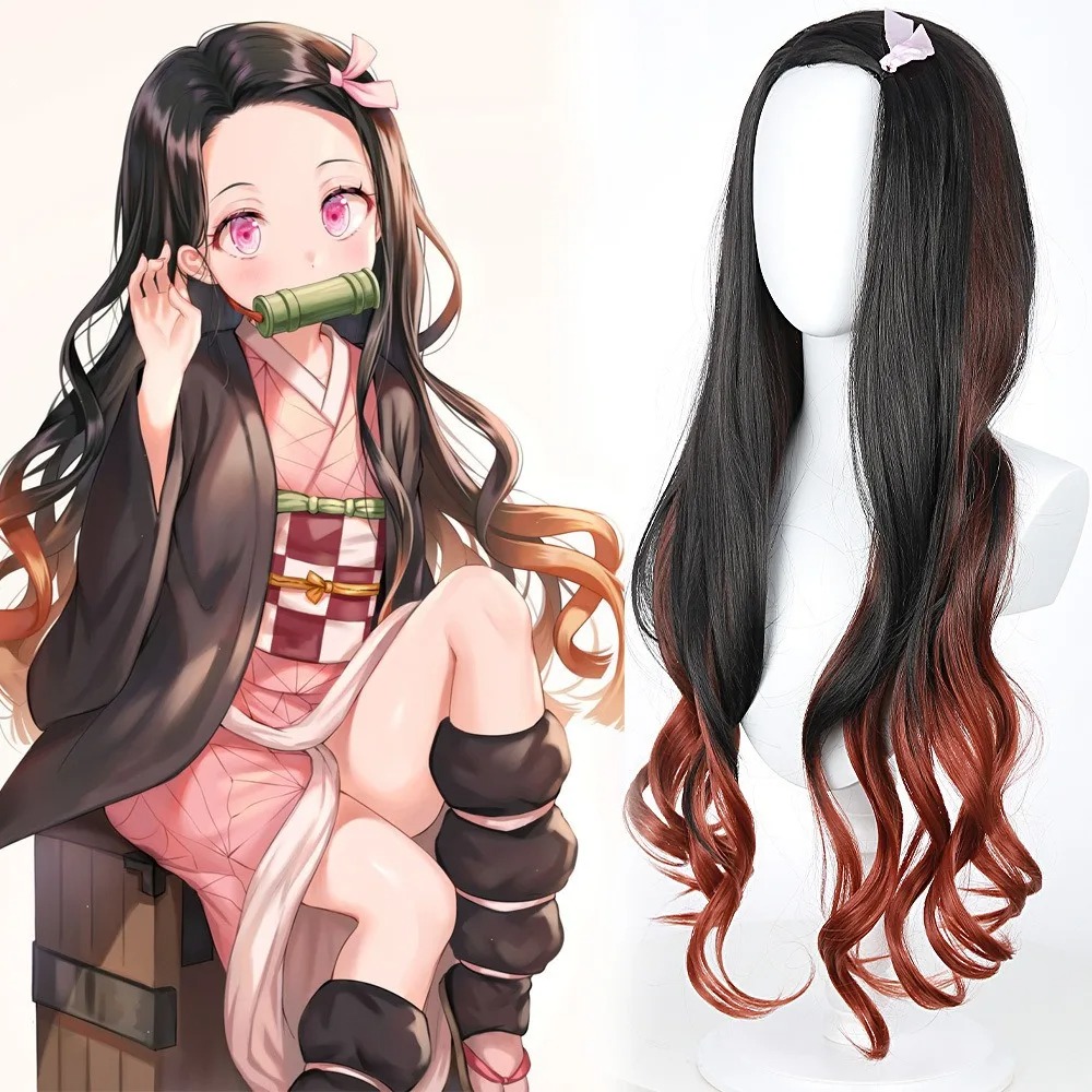 วิกผมคอสเพลย์เนซึโกะ สีดำแดงไล - Wig Fiber Net บทวิจารณ์และราคา