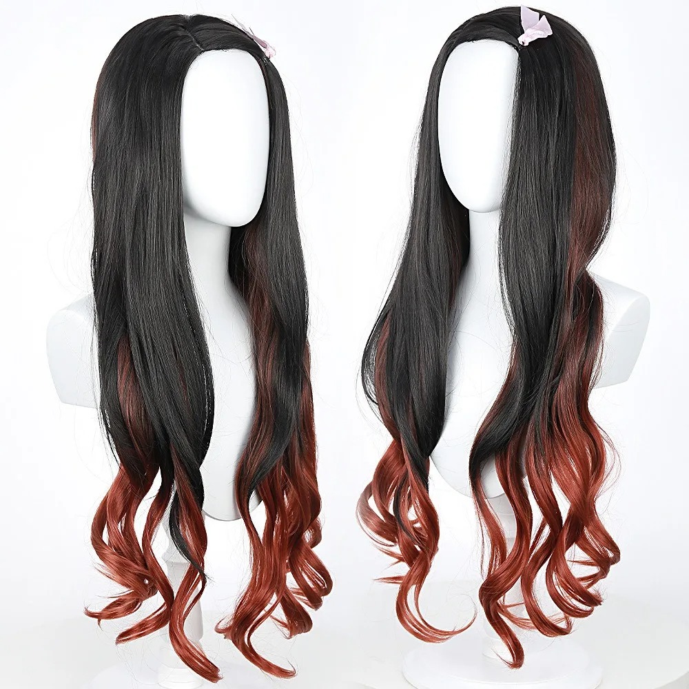วิกผมคอสเพลย์เนซึโกะ สีดำแดงไล - Wig Fiber Net บทวิจารณ์และราคา